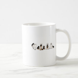 Caneca De Café Engraçado Bruxa Rottweiler Cachorros Fantasmas Em 