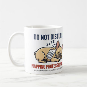 Caneca De Café Engraçado Bulldog Francês Não Perturbe Dormindo Fr