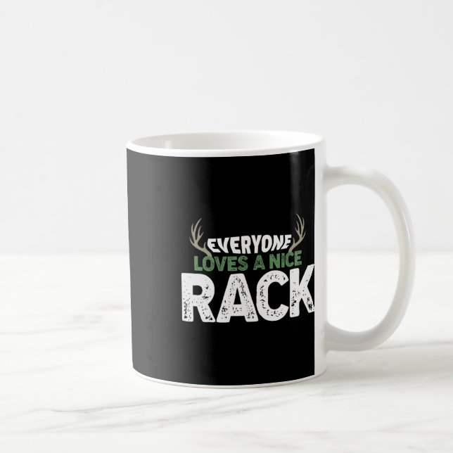 Caneca De Café Engraçado Caçando Bons Rack-Antlers Deer Hunter Hu (Direita)