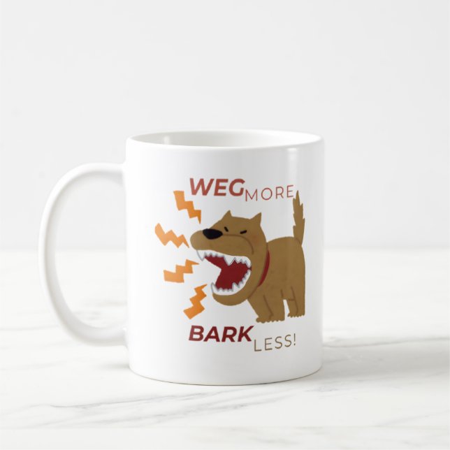 Caneca De Café Engraçado Cachorro (Esquerda)