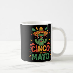 Caneca De Café Engraçado Cactus E Sombrero Cinco De Mayo Cactus S