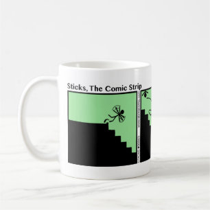Caneca De Café Engraçado Cair pelas Escadas Stickman Mug - 003
