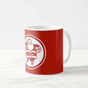 Caneca De Café Engraçado Canto Papai Noel Vermelho Nome Personal
