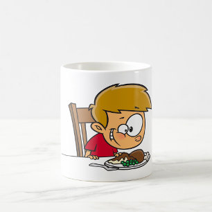 Caneca De Café Engraçado Cartoon Boy animado para Janta