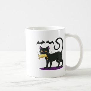 Caneca De Café Engraçado Cat Halloween Votando Eleição 2024 Eua