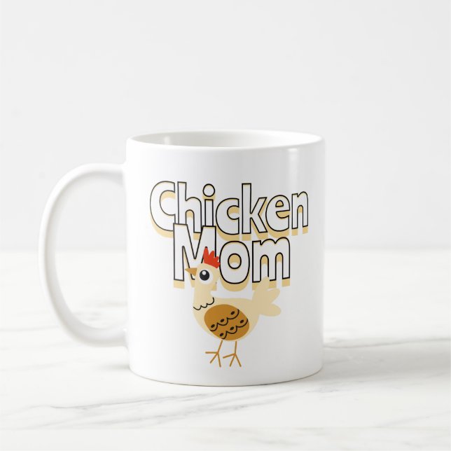 Caneca De Café Engraçado Chicken Mãe (Esquerda)
