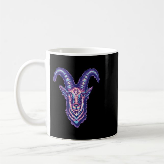 Caneca De Café Engraçado Chifres assustadores (Esquerda)