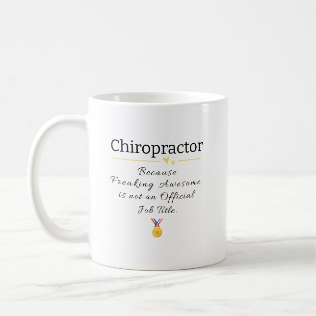 Caneca De Café Engraçado Chiropractor Gift Mug para Escritório (Esquerda)