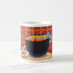 Caneca De Café Engraçado CHURRASCO de desenho animado com canções