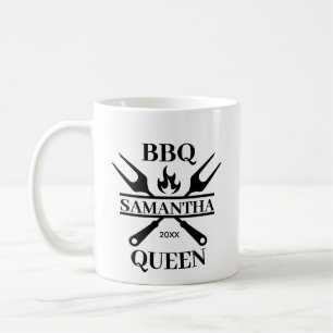 Caneca De Café Engraçado CHURRASCO Personalizado Rainha do Churra