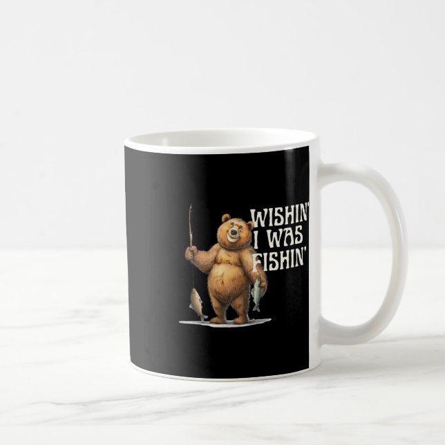 Caneca De Café Engraçado Citação De Urso Que Queria Que Eu Fosse  (Direita)