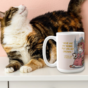 Caneca De Café Engraçado Citação Gato Moderno Shakespeare