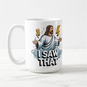 Caneca De Café Engraçado Citar Jesus Meme Eu Vi Aquele Poster cri