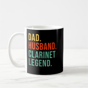 Caneca De Café Engraçado Clarinet Pai Lenda Marido Clarinetista F
