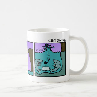 Caneca De Café Engraçado Cliff Mergulhando Stickman Mug - 108