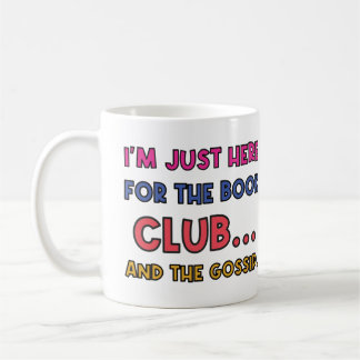 Caneca De Café Engraçado Clube de Livros Cita Nome Colorido