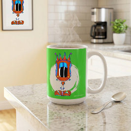Caneca De Café Engraçado, Colorido, Excêntrico, Personagem de Des