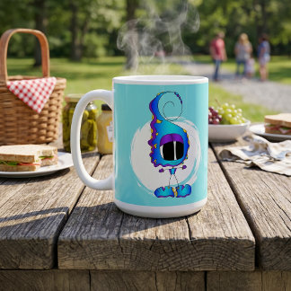 Caneca De Café Engraçado, Colorido, Excêntrico, Personagem de Des