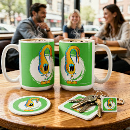 Caneca De Café Engraçado, Colorido, Excêntrico, Personagem de Des