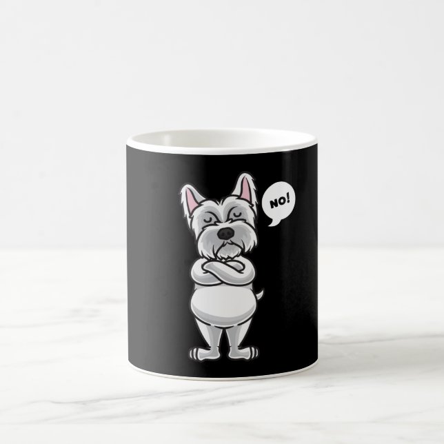 Caneca De Café Engraçado com o cão Westie (Centro)