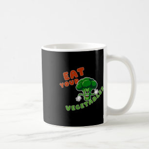 Caneca De Café Engraçado Coma Seu Veggies Sticker