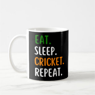 Caneca De Café Engraçado Comer Críquete do Sono Repetir