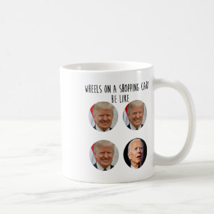 Caneca De Café Engraçado Comprar Carrinho Trump Biden Votação