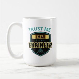 Caneca De Café Engraçado CONFIE EM MIM SOU ENGENHEIRO