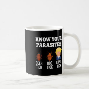 Caneca De Café Engraçado Conhece Seus Parasitas Anti-Trump Tick 2
