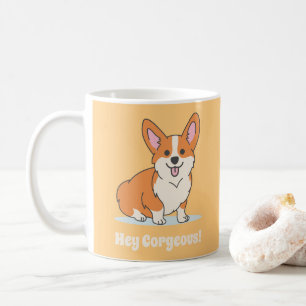 Caneca De Café Engraçado, Corgi Puppy.