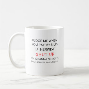 Caneca De Café Engraçado costume de humor, declaração de tendênci