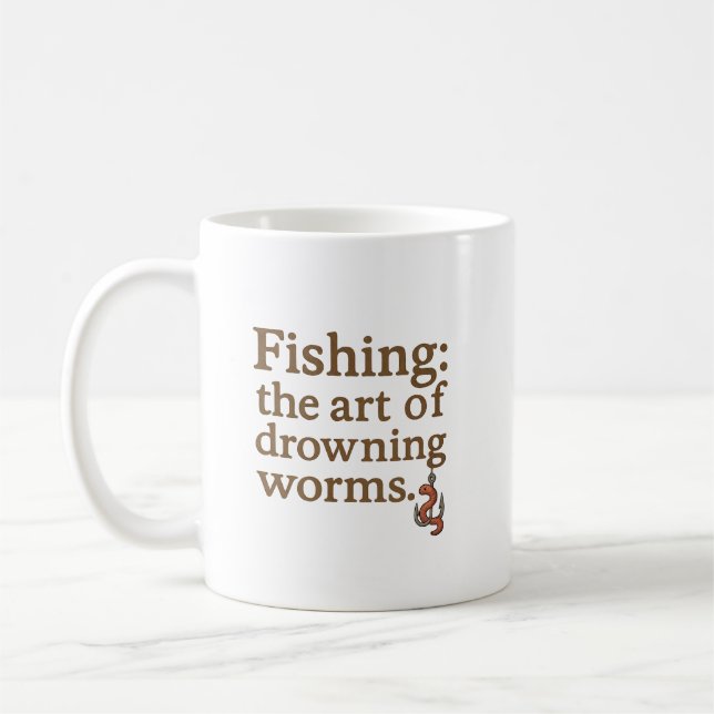 Caneca De Café Engraçado Cote De Pesca (Esquerda)
