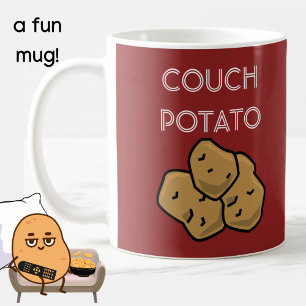 Caneca De Café Engraçado "Couch Potato" Binge Observando Café Mug