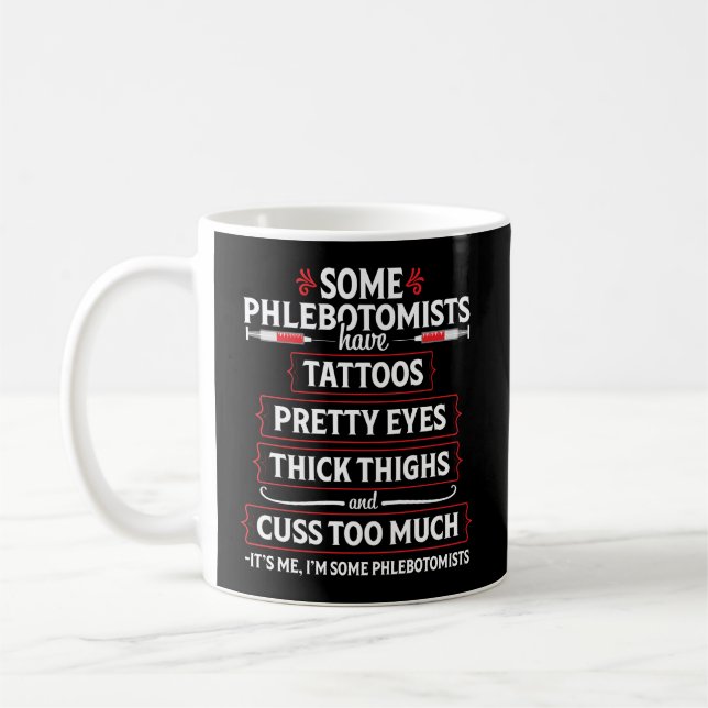 Caneca De Café Engraçado Coxas Phlebotomista Phlebotomy Technicia (Esquerda)