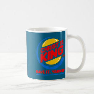 Caneca De Café Engraçado cristo é rei tem deus jesus cristãoEngra