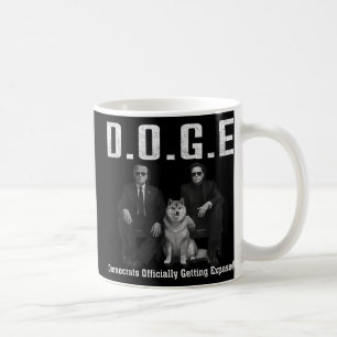 Caneca De Café Engraçado D.o.g. e Doge Democratas Oficialmente Ch