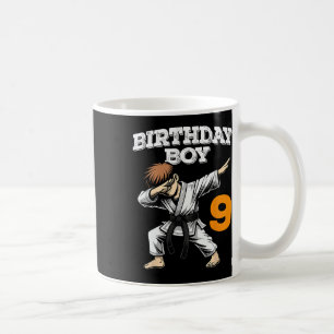 Caneca De Café Engraçado Dabbing 9º Aniversário Boy Karate 9 anos