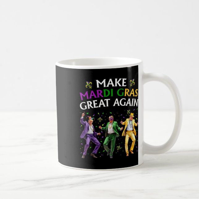Caneca De Café Engraçado Dançando, Torne o Excelente do Mardi Gra (Direita)