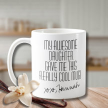 Engraçado de Filha para Mãe Fofo Personalizado