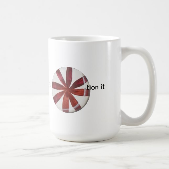 Caneca De Café Engraçado de hortelã-pimenta do Natal (Direita)