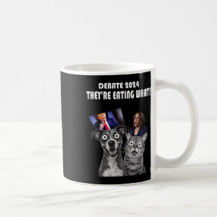 Caneca De Café Engraçado Debate Eleição 2024 Pets Dog Cat Eles sã