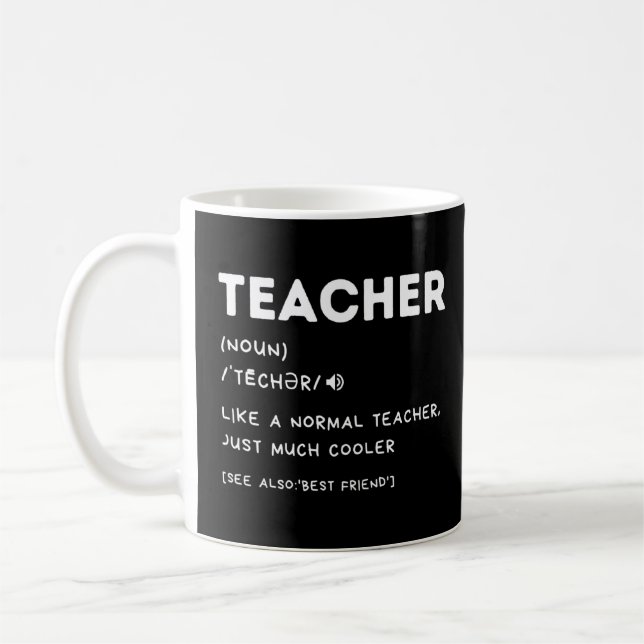 Caneca De Café Engraçado Definição de Professores Apreciação do P (Esquerda)