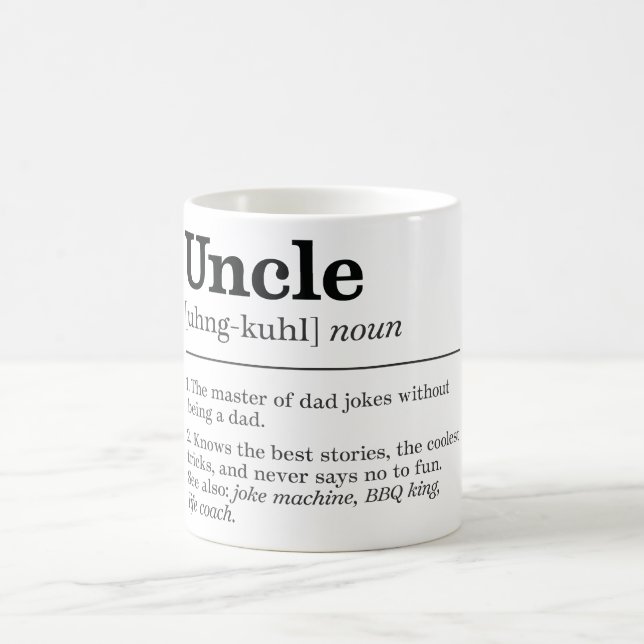 Caneca De Café Engraçado Definição de Tio (Centro)