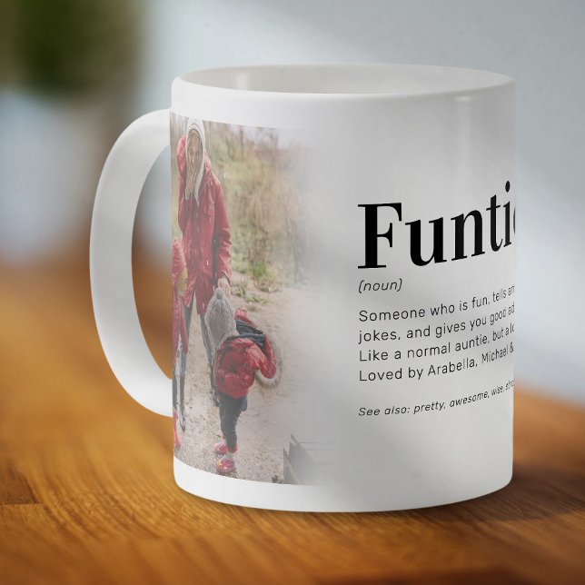 Caneca De Café Engraçado Definição Engraçada Tia Foto Coffee Mug (Criador carregado)