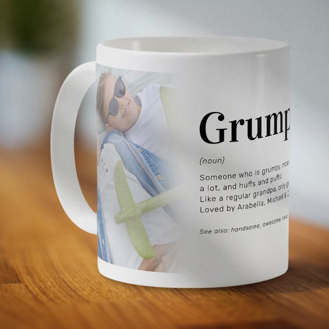 Caneca De Café Engraçado Definição Grumpa Vovô Foto Café Mug (Criador carregado)