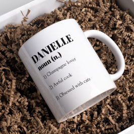 Caneca De Café Engraçado Definição Personalizada de Nome do Nome