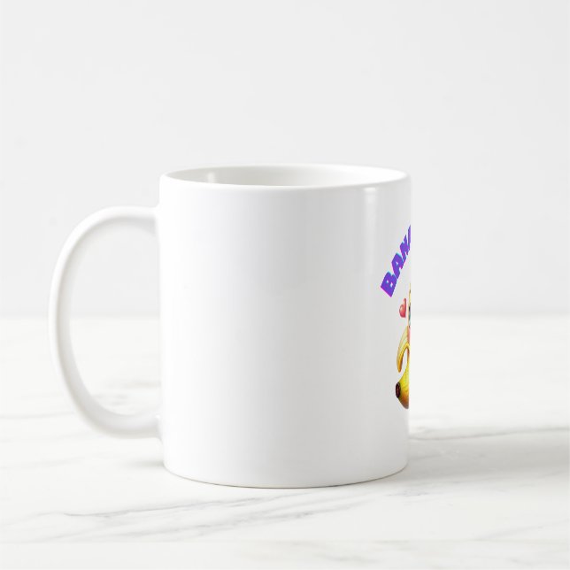 Caneca De Café Engraçado Design de Winking Banana para diversão e (Esquerda)