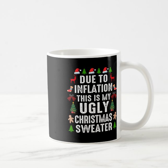Caneca De Café Engraçado Devido À Inflação De Suéteres De Natal F (Direita)