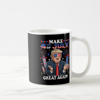 Caneca De Café Engraçado Dia da Independência Do Trump Torne 4 De