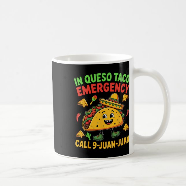 Caneca De Café Engraçado Dizer "Cinco de Mayo, mexicano Taco Fies (Direita)